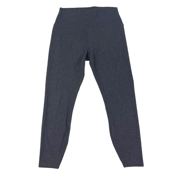 Gaiam Cropped Super Soft Gray Patterned Yoga Pants Leggings Woman’s Size Medium - Picture 1 of 9
